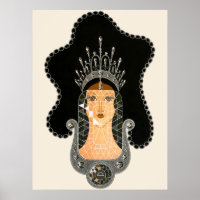 Erté - The Wertvoll Stones Suite, Sapphire, 1969