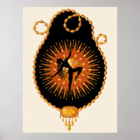 Erté - The Wertvoll Stones Suite, Topaz, 1969