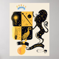 Erté - The Zodiac Suite, Leo