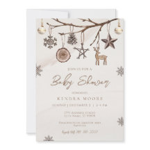 Erthy Christmas Baby Shower Einladung