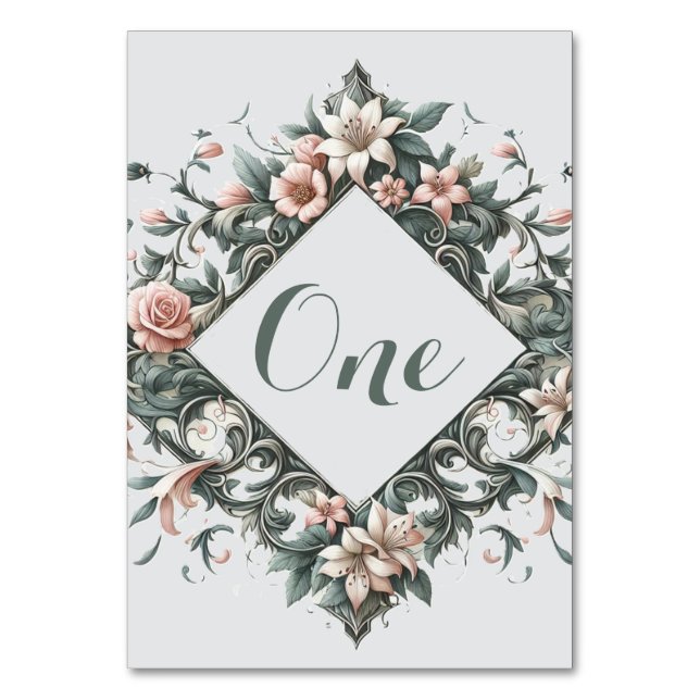 Erthy Floral Valley Tischnummer (Vorderseite)