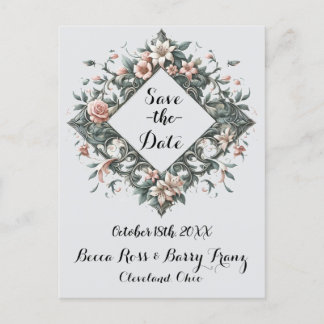 Erthy Floral Vincine Postcard Ankündigungspostkarte