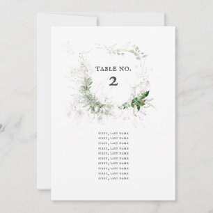 Erthy Greenery Watercolor Individuelle Tabelle # K