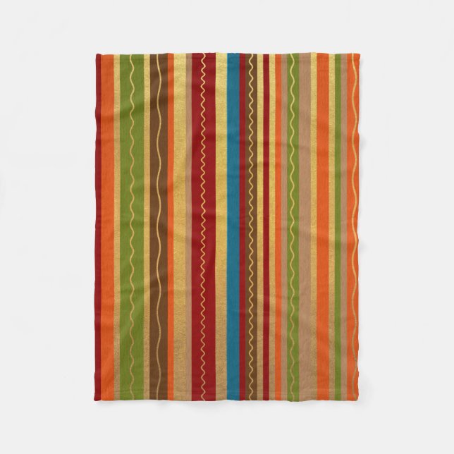 Erthy Tone Stripes Fleecedecke (Vorderseite)