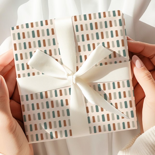 erthy Toned Modern Geometric Geschenkpapier (Von Creator hochgeladen)