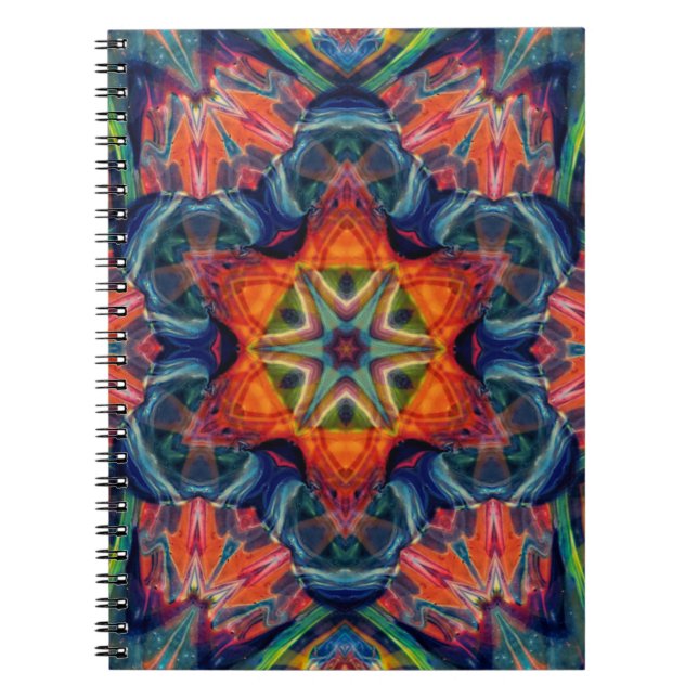 Erthy Warm Energy Kaleidoscope Gradient Notizblock (Vorderseite)