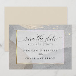 Erthy Watercolor Splash on Granite Stone Einladung