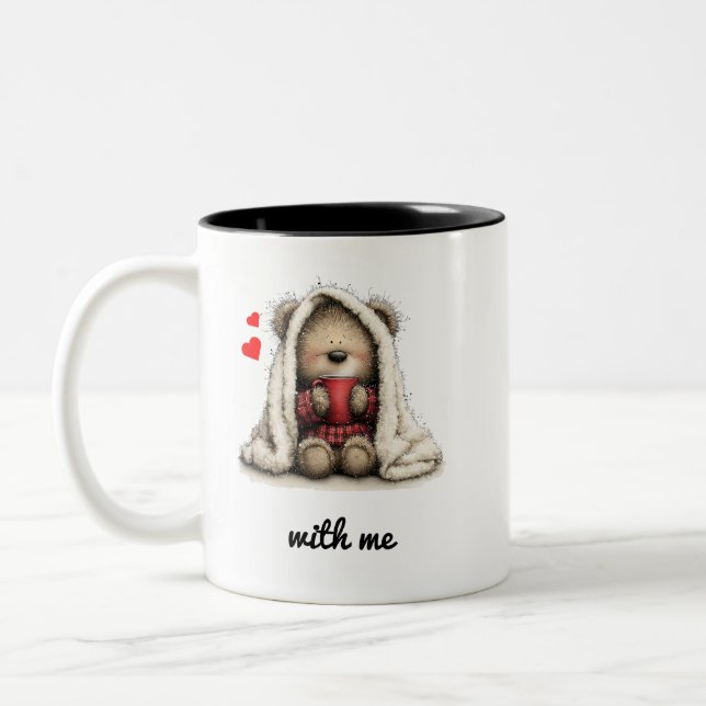 Ertrage Mich  Zweifarbige Tasse (Links)