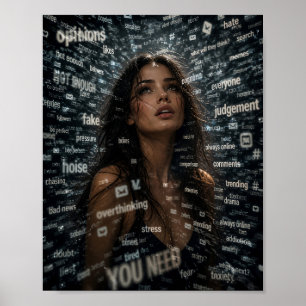 Ertrinken im Lärmplakat Poster
