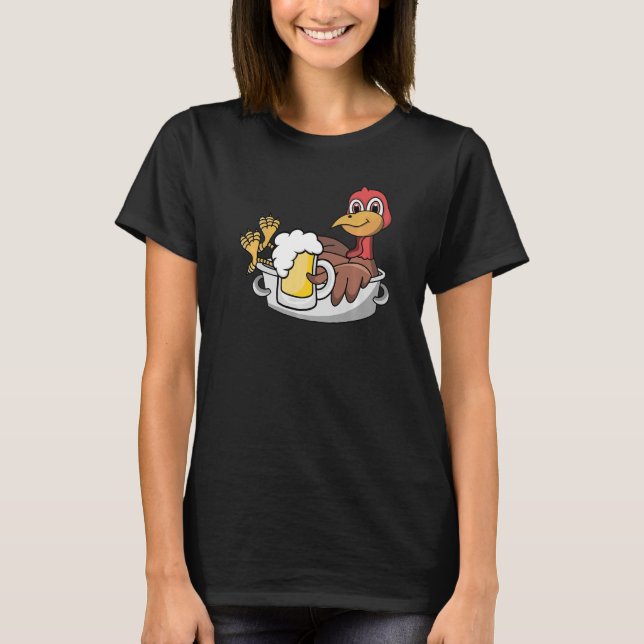Ertrinken Sie den Erntedank Türkei mit gebastelten T-Shirt (Vorderseite)