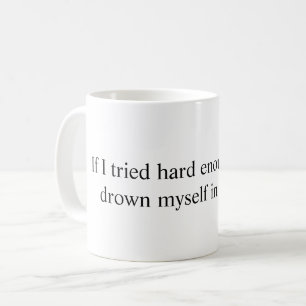 Ertrinken Sie Tasse