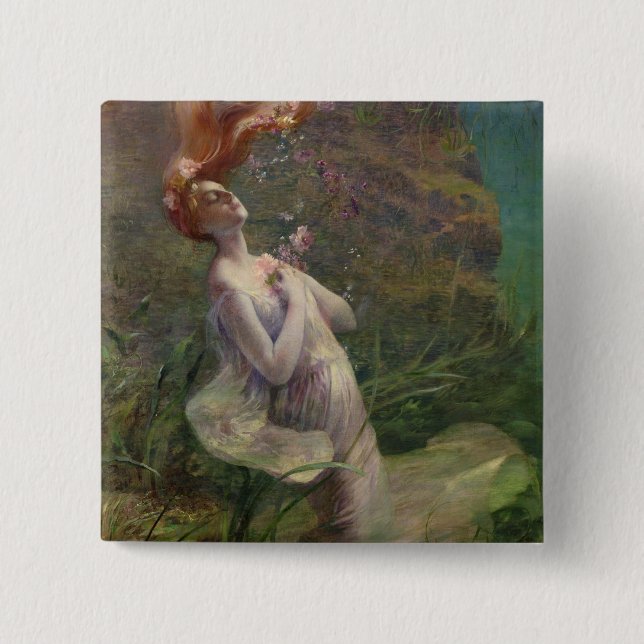 Ertrinkende Ophelia, 1895 Button (Vorderseite)