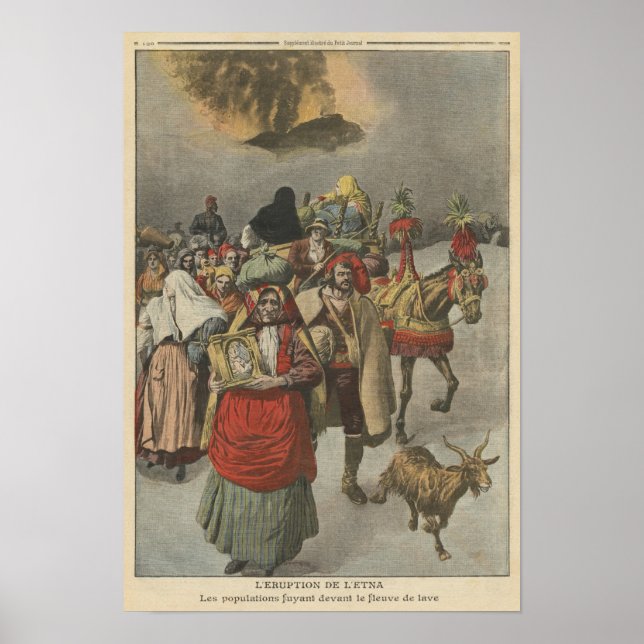 Eruption des Ätna Poster (Vorne)