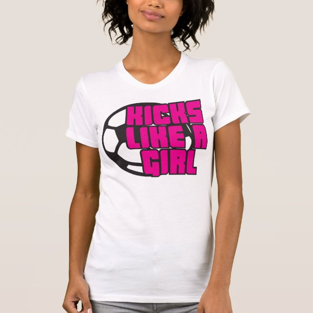 Éruptions comme un T-shirt du football de fille (Devant)