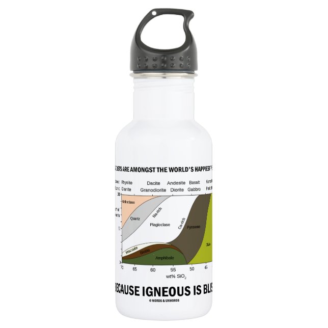 Eruptiv die Geologe-glücklichsten Leute sind Glück Edelstahlflasche (Vorderseite)