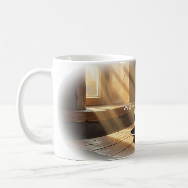 Erwache zum Wunder Coffee Glow Poster Kaffeetasse (Links)