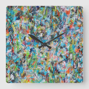 Erwachen der Wall-Uhr Quadratische Wanduhr