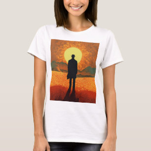 "Erwachende Dämmerung: Ein menschlicher Blick auf  T-Shirt