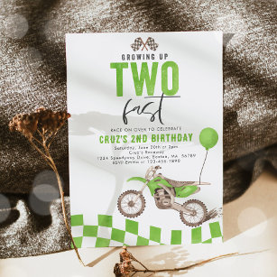 Erwachsen zwei schnell grüne Bike Boy zum Geburtst Einladung
