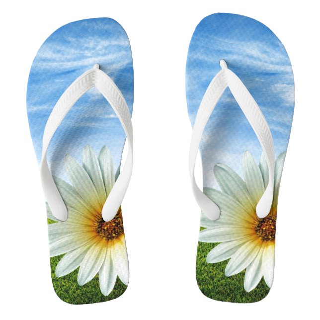 Erwachsene, breite Strap Flip Flops/Daisy Flops (Fußbett)