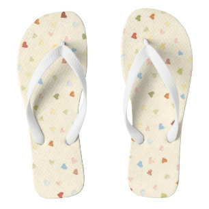 Erwachsene, breiter Streifen Flip Flops/Herz Flops