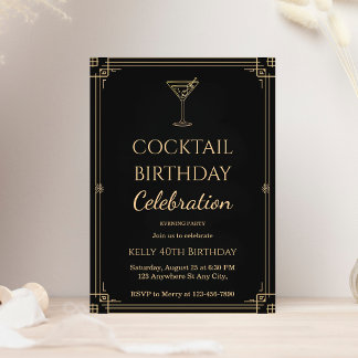 Erwachsene Cocktailparty Geburtstag Einladung