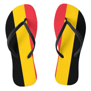 Erwachsene dünne Bügel mit Flagge von Belgien Flip Flops