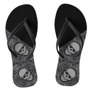 Erwachsene, dünne Strap Flip Flops/Skulls Flip Flops