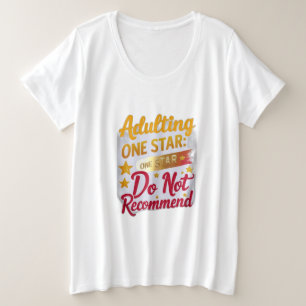 Erwachsene: Ein Stern, nicht empfehlen Große Größe T-Shirt
