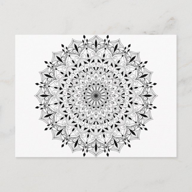 Erwachsene färben DIY mandala Dutzend Dutzend Blum Postkarte (Vorderseite)