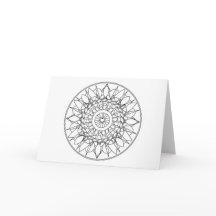Erwachsene Farbton-Mandala-Anmerkungs-Karte mit