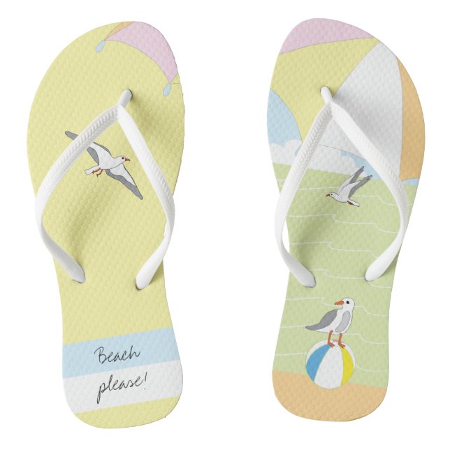 Erwachsene Flip Flops "Beach bitte" Flip Flops (Fußbett)