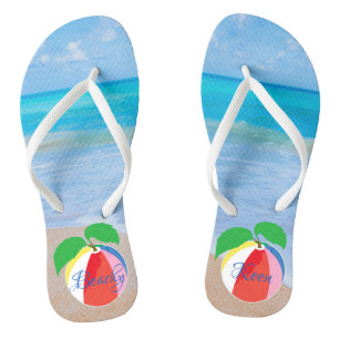 Erwachsene Flip Flops "Beachy Keen/Ocean, Beachbal
