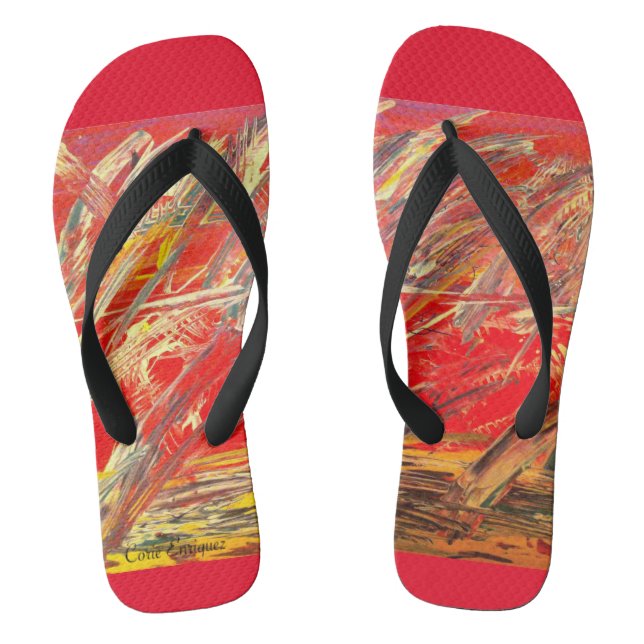  Erwachsene Flip Flops, breite Streifen Flops (Fußbett)