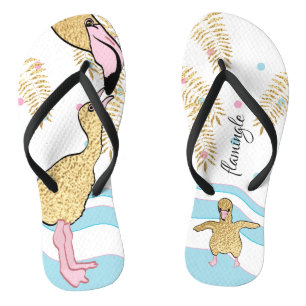Erwachsene Flip Flops "Flamingle/Flamingo Mama and