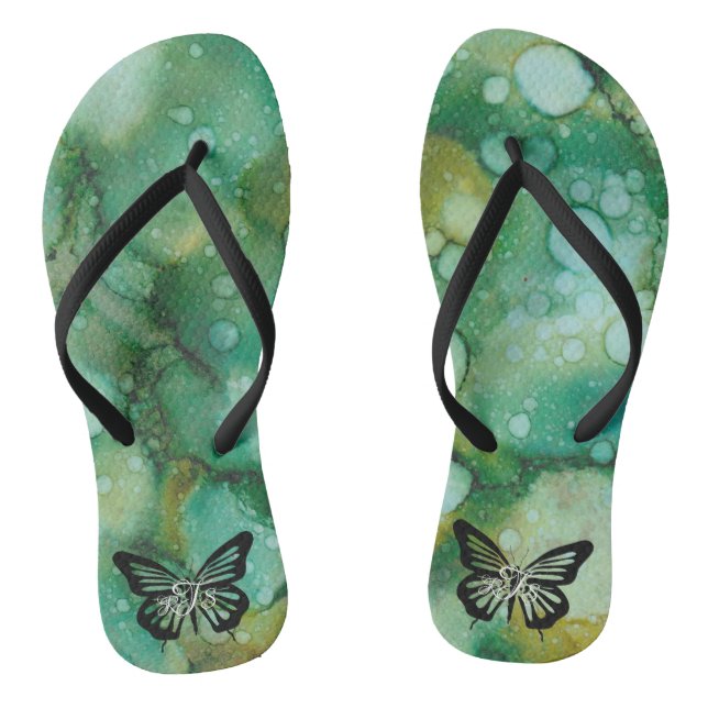 Erwachsene Flip Flops "Inkblots Gold Dusted Butter (Fußbett)