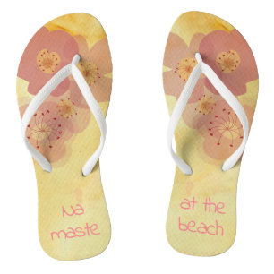 Erwachsene Flip Flops "Soft Yellows and Pinks"