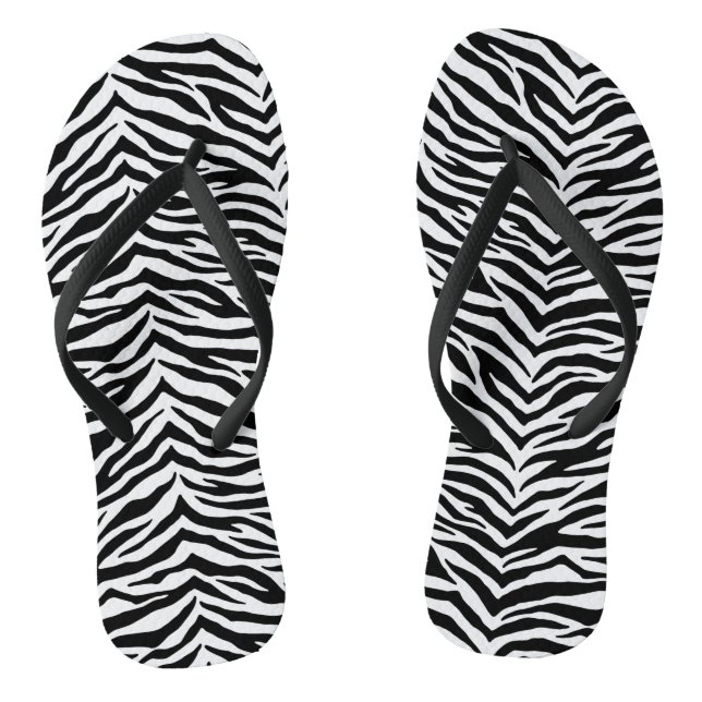 Erwachsene Flip Flops-Zebra Print Flops (Fußbett)