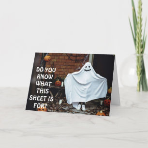 **ERWACHSENE GHOST** ZEIGEN, DASS SIE DIE HALLOWEE KARTE