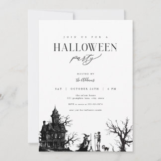 Erwachsene Gruselhaus Halloween-Party-Einladung Einladung