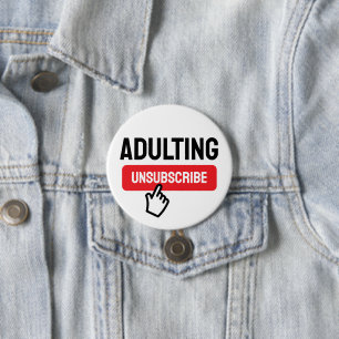 Erwachsene haben einen zähen Abbestellungs-Spaß Button