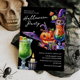Erwachsene Halloween-Cocktailparty Einladung