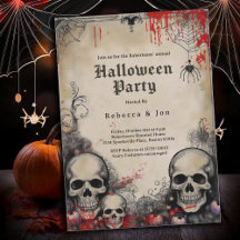 Erwachsene Halloween-Gotik-Jahresparty-Einladung