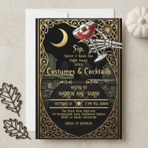 Erwachsene Halloween-Kostüme & Cocktails Halbmond