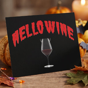Erwachsene Halloween-Party-Einladung - Hallo Wein- Postkarte