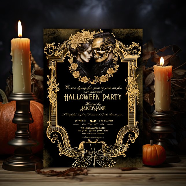 Erwachsene Halloween-Party Skull Liebhaber Gothic  Einladung (Von Creator hochgeladen)