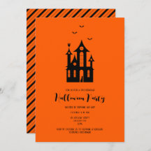 Erwachsene Halloween-Party Spuk House Black Orange