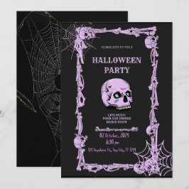 Erwachsene Halloween-Party Vintag Gothic Skull Ein Save The Date