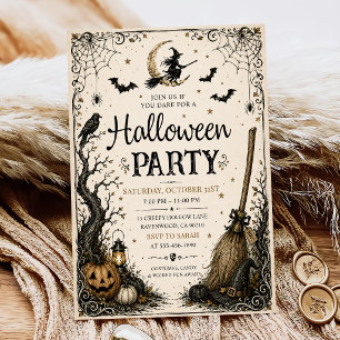 Erwachsene Halloween-Party Vintage-Totenkopf Einladung