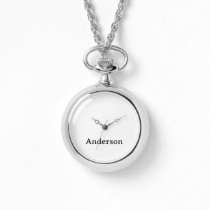 Erwachsene-Legierungsetui mit Ketten-Halskette-Fot Armbanduhr